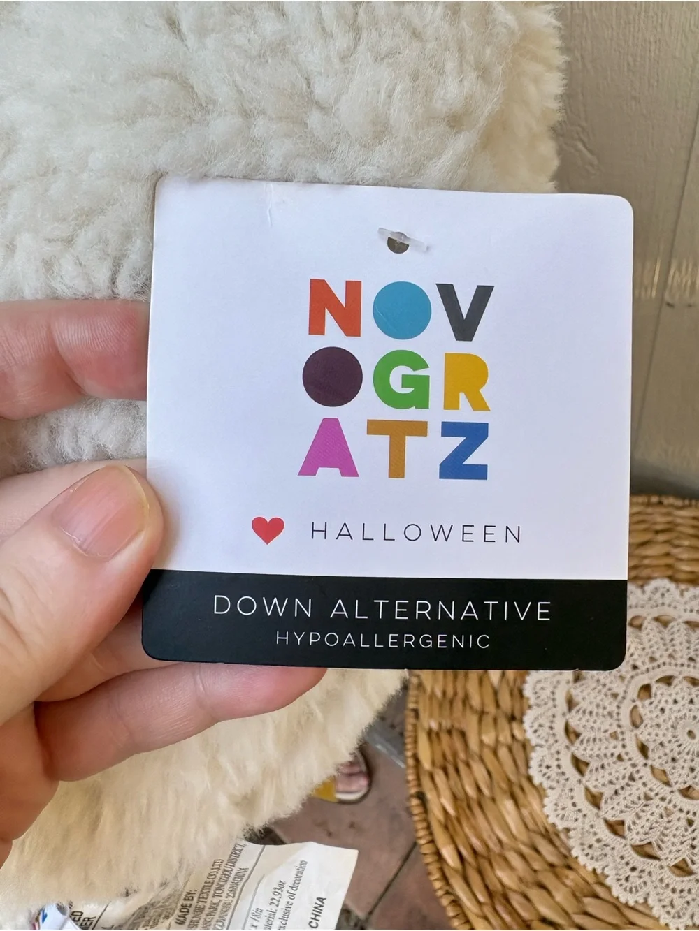 Novogratz Skull Halloween Pillow